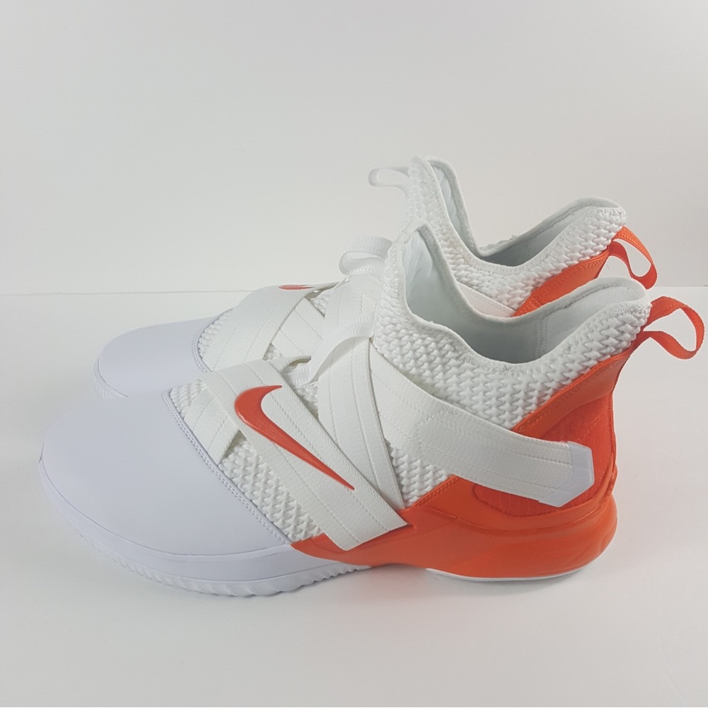 Nike Lebron Soldier X11 12 TB AT3872-102 Mens Size 17  New White Clay Orange New